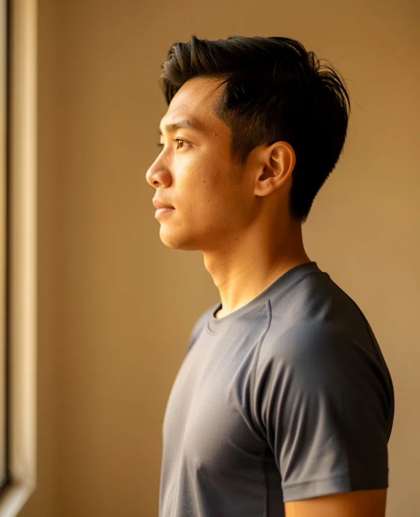Portrait of a fit man in natural light