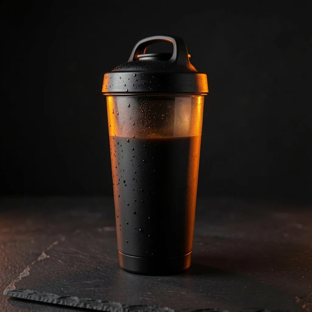 Recovery drink in a shaker bottle